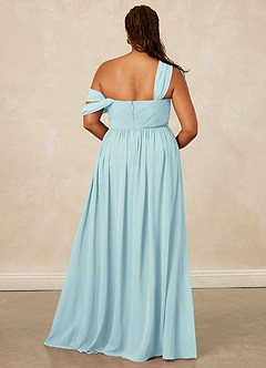 Christian Siriano Bridal for Azazie 1014 Bridesmaid Dresses Sea Glass A-Line Off the Shoulder Chiffon Dress image17