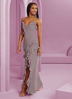 Barbie ♥ Azazie Bridesmaid Dresses Dusk Sheath Chiffon Dress image1
