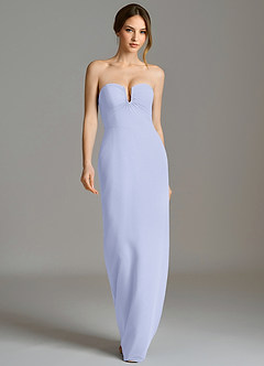 Azazie Darcie Suknie dla druhen Osłona Bez ramiączek Szyfon Do ziemi Sukienka image3