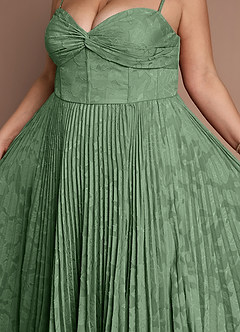 Annie Eucalyptus Pleated Midi Dress image12