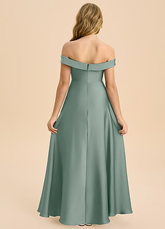 Azazie Sissy Junior Klänning av A-Line i Stretch Satin Off the shoulder image2