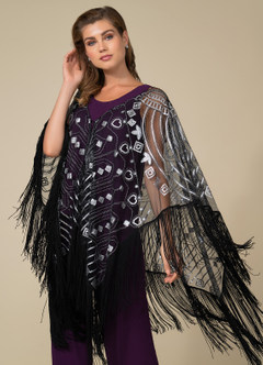 front Azazie Milora Long Shawl