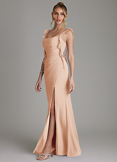 Azazie Jessamine Bridesmaid Dresses English Rose Mermaid Corset Chiffon Dress image5