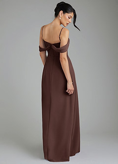 Azazie Cece Bridesmaid Dresses Ganache A-Line Off the Shoulder Chiffon Dress image9