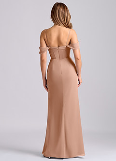 Azazie Joanne Suknie dla druhen Syrena Zza ramienia Szyfon Do ziemi Sukienka image6