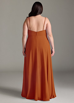 Azazie Akita Bridesmaid Dresses Paprika A-Line Chiffon Dress image6