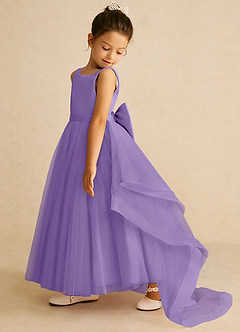 Azazie Pumpkin Flower Girl Dresses Tahiti A-Line Convertible Tulle Dress image4