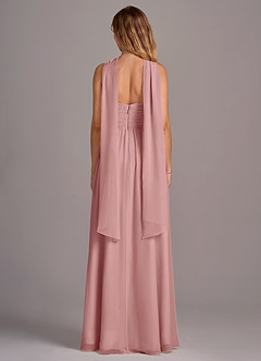 Azazie Joni Bridesmaid Dresses Dusty Rose A-Line Strapless Chiffon Convertible Dress image7
