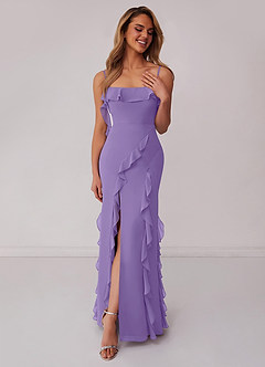 Barbie ♥ Azazie Brautjungfernkleider Etui Schleifen Chiffon Kleid Tahiti image3