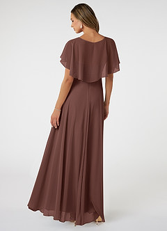Azazie Jamie Final Sale Bronzer A-Line Chiffon Dress image5