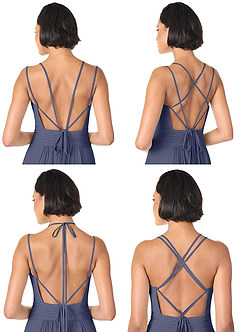 Azazie Farren Final Sale Stormy A-Line Pleated Chiffon Convertible Dress image9