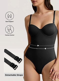 front Stropløs bodysuit med underbrystformning