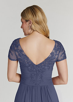 Azazie Thais Mother of the Bride Dresses Stormy A-Line Lace Chiffon Dress image6
