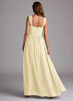 Azazie Calianna Bridesmaid Dresses Lemon Sorbet A-Line Off the Shoulder Chiffon Convertible Dress image5