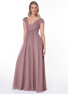 Azazie Jeneva Final Sale Flowy Pleated Chiffon Bridesmaids Dress image4