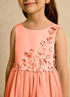 Azazie Malva vestidos de niña de las flores Vestido de Atardecer de Tul de Princesa con Lazo image5