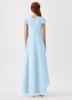 Azazie Breanne Junior Sky Blue A-Line Chiffon Dress image5
