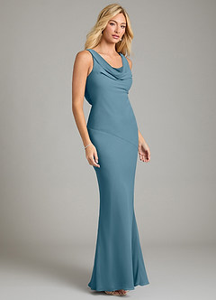Azazie Rylina Bridesmaid Dresses Bermuda Mermaid Pleated Chiffon Dress image5