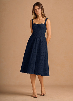 Liz Navy Midi Dress image5