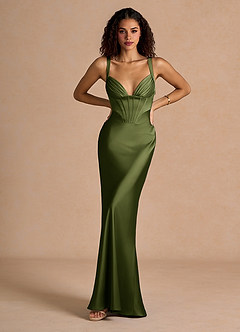 Vestido Verde Oliva Largo Ainsley image3