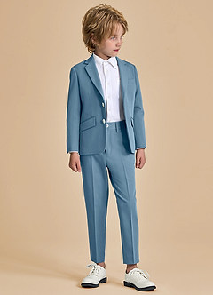 front Oliver Boys Light Blue 2-Piece Suit