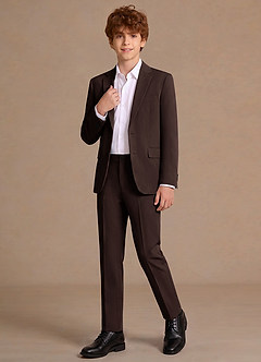 front James Ganache Traje de dos piezas para jóvenes