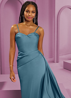 Barbie ♥ Azazie Vestidos de madrinha de casamento Vestido Bermudas de Cetim elástico de Bainha com Sem alças image4