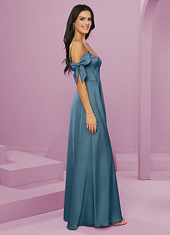 Barbie ♥ Azazie Venta Final Vestido de Bermudas de Satén Elástico de Corte en A con Vestidos sin tirantes image4