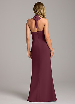 Azazie Keisha Brautjungfernkleider Etui Chiffon Kleid Cabernetrot image6