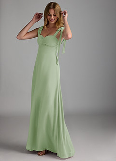 Azazie Lizet Bridesmaid Dresses Dusty Sage A-Line Sweetheart Neckline Chiffon Dress image1