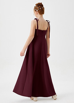 Azazie Rosey Junior Cabernet A-Line Sweetheart Neckline Stretch Crepe Dress image6
