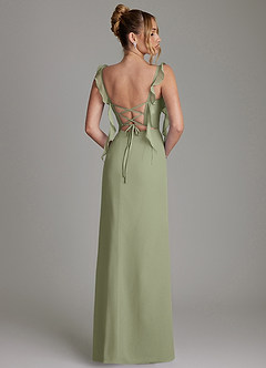 Azazie Jessamine Bridesmaid Dresses Pistachio Mermaid Corset Chiffon Dress image8