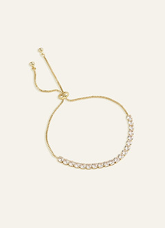 front Rhinestone Adjustable Strand Bracelet