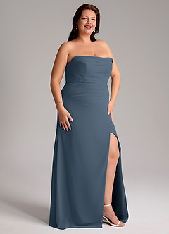 Azazie Leonis Bridesmaid Dresses Neptune Sheath Strapless Chiffon Convertible Dress image14