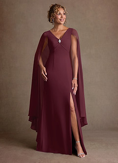 Azazie Boudica Suknie dla Matki Panny Młodej Linia A Pofałdowany Szyfon Długość podłogi Sukienka image3