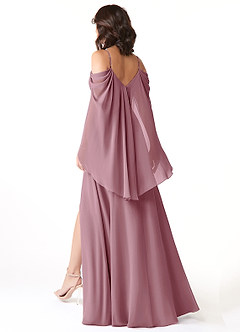 Azazie Cienna Bridesmaid Dresses Vintage Mauve A-Line Off the Shoulder Chiffon Dress image5