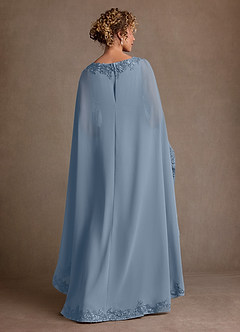 Azazie Artemisia Klänningar till brudens mor Klä Tubklänning i Chiffong Spets Dammblå image3