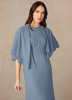 front Azazie Chiffon Double Layered Wrap