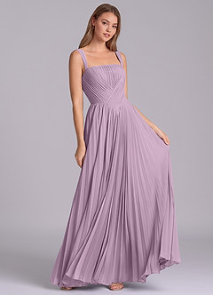 Azazie Mina Bridesmaid Dresses Wisteria A-Line Pleated Chiffon Dress image3