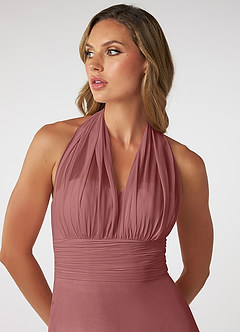 Azazie Fifi Bridesmaid Dresses Amethyst A-Line Strapless Chiffon Convertible Dress image11