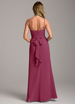 Azazie Tahlia Brautjungfernkleider A-Linie Gürtel/Schärpe Chiffon Kleid Maulbeerrot image6