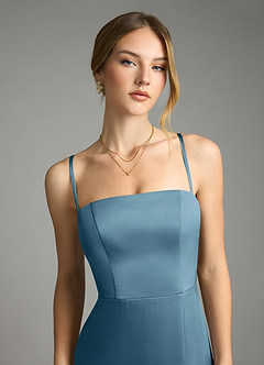 Azazie Wren Bridesmaid Dresses Bermuda A-Line Strapless Stretch Satin Convertible Dress image3