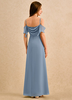 Azazie Pippy Girls Formal Flower Girl Klänningar Klä A-Line i Chiffong Älskling Halsringning image6