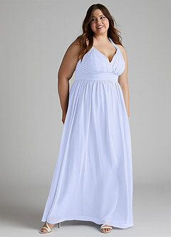 Azazie Ashia Final Sale Lavender A-Line Pleated Chiffon Dress image9