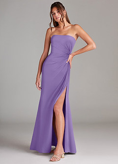 Azazie Aliani Bridesmaid Dresses Tahiti Sheath Strapless Chiffon Convertible Dress image4