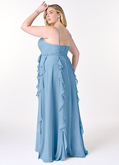 Azazie Peyton Suknie dla druhen Linia A Marszczony Szyfon Do ziemi Sukienka image10