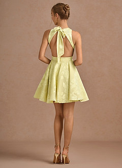 Leontine Butter Yellow Mini Dress image2