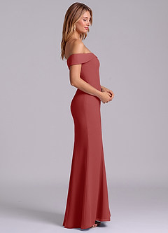 Azazie Luciana Vestidos de damas de honor Vestido de Óxido de Gasa de Corte Recto Convertible con Vestidos sin tirantes image6