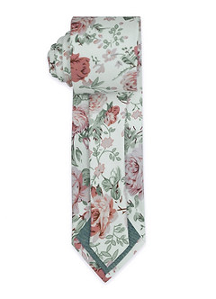 front Dusty Rose-Patterned Tie