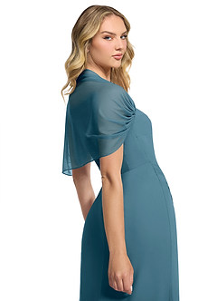 Azazie Zia Jurken voor bruidsmeisjes Converteerbaar Jurk van Chiffon met Kolom Zijsplit Bermuda image2